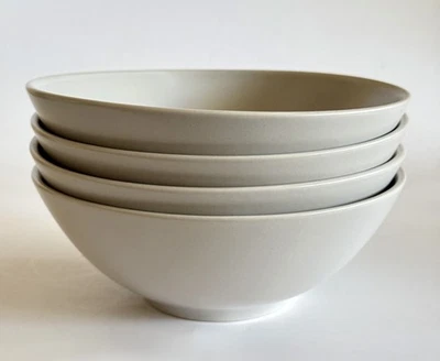 Set of 4 IKEA 12011-1 Light Gray Soup / Cereal Bowls 6 3/8” – Stoneware – EUC - Image 1 of 4