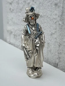 Marcello Giorgio made in Italy Laminato Figur 13cm vintage Rarität silber Clown - Bild 1 von 8