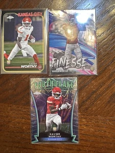 2024 Topps Chrome Youthquake Lazar Finesse And Base Xavier Worthy RC - Picture 1 of 7