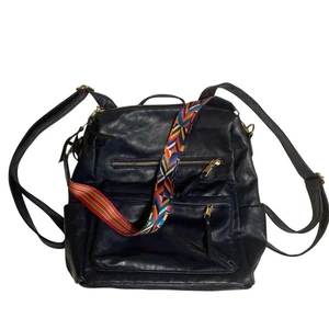 Modern+Chic Women's Brielle Convertible Backpack Navy - Picture 1 of 14