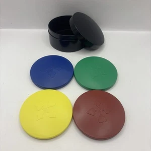 TARJETEROS DE JUEGO CON ESTUCHE DE CAMBOR MCM - Imagen 1 de 12