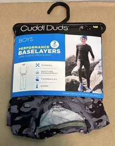 Brand New Cuddl Duds Boys 2-Piece Comfortech Stretch Baselayer Set Size Med 8-10 - Picture 1 of 3