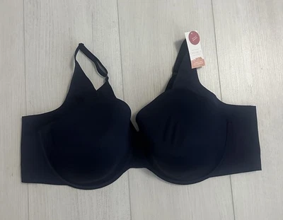 NWT Cacique Lightly Lined Full Coverage Underwire Bra Sz 50D Navy Blue $59 - Image 1 of 4