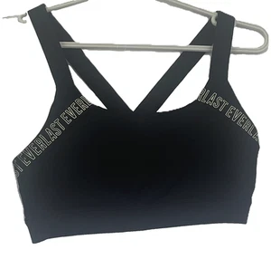 Everlast Sports Bra Size 12 Black Racerback 64cm Band Medium Support Gym Yoga - Picture 1 of 6