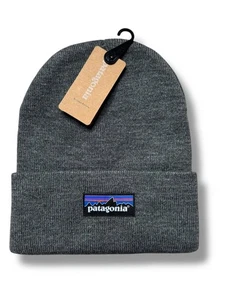Patagonia Grey Beanie Hat – New with Tags, Classic Logo, Unisex - Picture 1 of 7