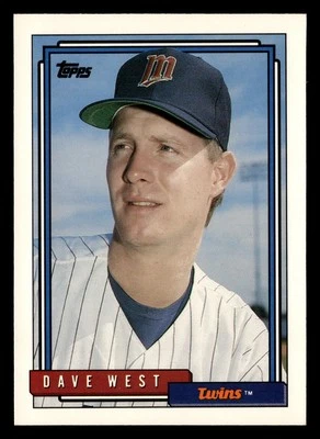 Dave West 1992 Topps #442 Minnesota Twins BASEBALL *105 - Image 1 of 2