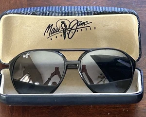 Maui Jim Aviator MJ 193 02 schwarzes Gestell polarisierte Gläser mit Farbverlauf - Bild 1 von 14