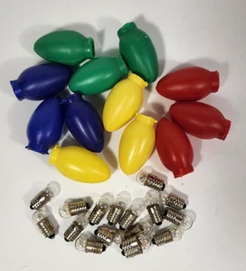 Original 1994 Mr Christmas Stepping Santa Ladder replacement Light Covers Bulbs - Picture 1 of 1