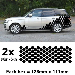 Car Solid Medium Hexagon Camouflage Side Kit Honeycomb Stickers Graphics CCK3M - Picture 1 of 2