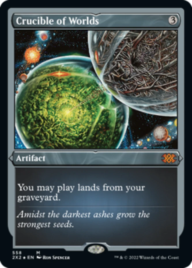 x1 Crucible of Worlds - Foil Etched M MTG Double Masters 2022 M/NM, English - Image 1 of 1