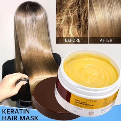 UTOGRU Collagen Keratin Straightened Hair Treatment Mask Repair Damage Deep Hair Root