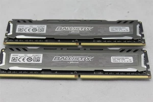 A pair of Crucial Ballistix Sport (2X8Gb)16GB Memory 3200 MHz Kit BLS8G4D32AESBK - Picture 1 of 2