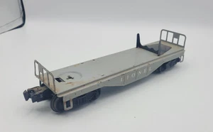 Lionel O Gauge #6111 Metal Dark Gray Pipe Transport Flat Car Incomplete - Picture 1 of 4