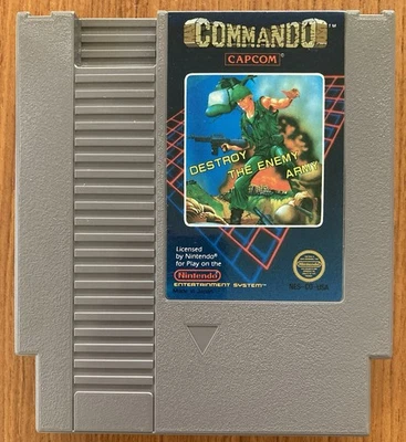 NES ~ COMMANDO ~ Nintendo Game 3 Screw NES-CO-USA Game Cart Only NTSC - Image 1 of 4