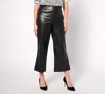 Pantalones pequeños para mujer LOGO by Lori Goldstein 18P imitación cuero negro A627800 Foto 1 de 4