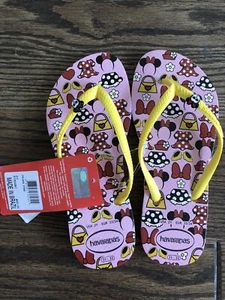 New Havaianas Disney Minnie Cool Flip Flop Sandal Little Girl Size 2Y EUR 33/34 - Picture 1 of 4