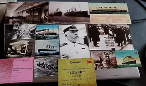 14 TITANIC Post cards Photographs Ship Black & White Images Pictures Antique UK - Picture 1 of 12