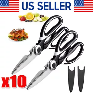 Stainless Steel Kitchen Shears Heavy Duty Scissors for Meat Fish Chicken Bones - Picture 1 of 17