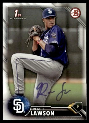 2016 Bowman Draft Picks & Prospects IP Signed Auto Reggie Lawson San Diego - Image 1 of 2