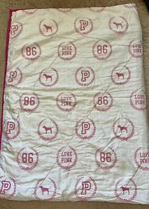 Victoria’s Secret PINK Vintage Monogram Twin Comforter Has Flaws RARE HTF - Picture 1 of 12