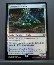 MTG - Stonecoil Serpent #235 FOIL Retail Promo Version - Throne of Eldraine