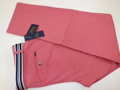 NEW RALPH LAUREN Size 18 Boy's Pant Chino Red CLASSIC FIT Belted $65  - Image 1 of 4
