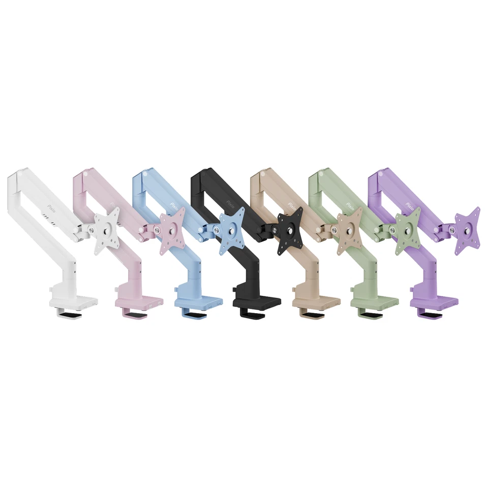 Brazo de monitor único premium Pixio PS1S Wave 100x100 mm y 75x75 mm | Varios colores Foto 1 de 1