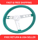 Speedway 13 Inch Green Metalflake 60s Style Steering Wheel, 3-1/2 Dish