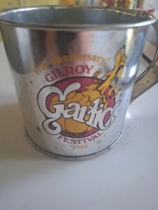 1988 Budweiser Gilroy Garlic Festival Blechbecher 10th Anniversary  - Bild 1 von 12