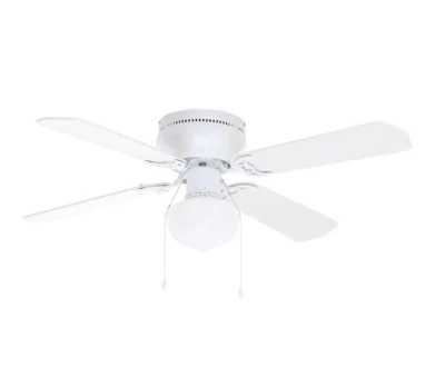 Hampton Bay UB42SWH-SH Littleton 42 in. Indoor White Ceiling Fan with Light Kit - Image 1 of 4