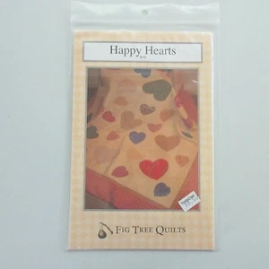 Fig Tree Quilts HAPPY HEARTS Quilt Twin Size Quilting Pattern 64.5" x 81" - Picture 1 of 2
