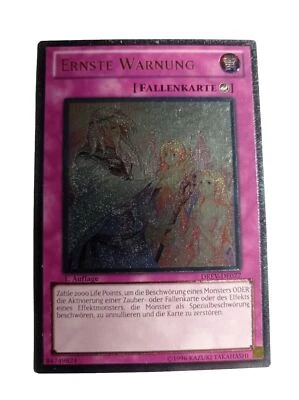 ⚡Ernste Warnung Ultimate Rare DREV 1 Auflage NM- Exc Yugioh Sammlung Selten⚡ - Bild 1 von 4