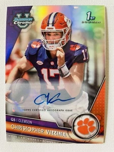 2023 Bowman Chrom University Christopher Vizzina Refraktor Auto/499 Clemson - Bild 1 von 2