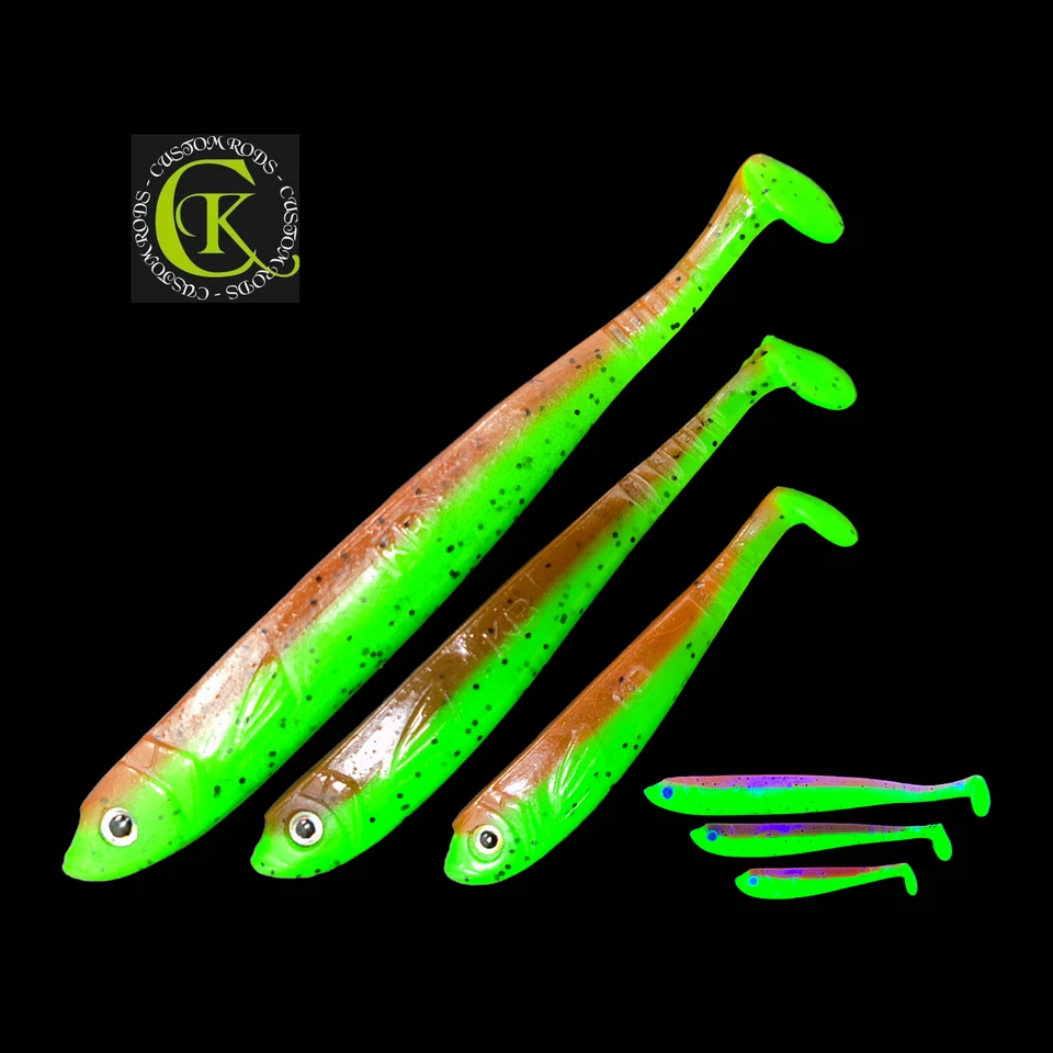 3x 7/10/13cm Stint Gummifisch UV Raubfisch Uklei Kauli Shad Hecht Zander Barsch - Bild 1 von 1