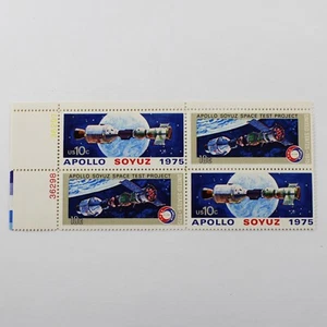 US Stamps, Scott #1569-70, Apollo-Soyuz Space Mission, Plate Block of 4, MNH - Picture 1 of 2