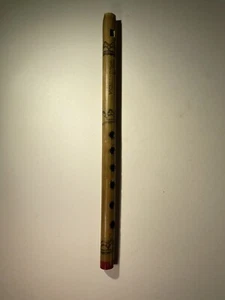 Handgefertigte Vintage 13" Bambusflöte Musikinstrument Made in India - Bild 1 von 20
