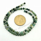 Natural Stone Moss Grass Agate Round Loose Beads Jewelry Making 4 6 8 10 12mm