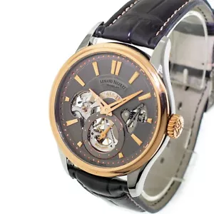 Armand Nicolet L08 43mm Stainless Steel and Rose Gold Grey Dial 8620A-GR-P713GR2 - Picture 1 of 9