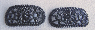 Винтажные антикварные викторианские зажимы для детской обуви в стиле ар-деко из стали фантазийной огранки - Изображение 1 из 4