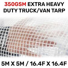 5m x 5m Waterproof 350GSM Extra Heavy Duty Tarpaulins Ground Sheet Cover Tarp