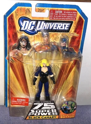 DC UNIVERSE INFINITE HEROES DC COMICS 75 AÑOS CANARIO NEGRO 4" FIGURA. RARO! Difícil de encontrar! Foto 1 de 4