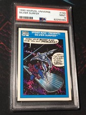 1990 Silver Surfer & Spider-Man Marvel Universe Box Graded Comics Card PSA 9