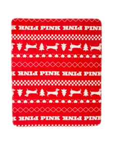 Nueva manta de felpa acogedora rosa Victoria Secret 2023 60"x50" rojo pimienta pasillo justo - Imagen 1 de 2