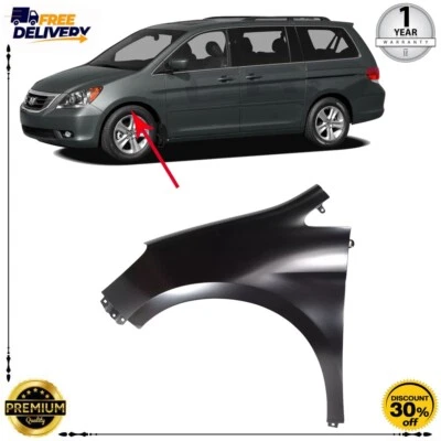 Крыло для 2005-2010 Honda Odyssey переднее со стороны водителя грунтованная сталь - Изображение 1 из 4