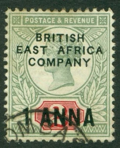 SG 2 British East Africa 1890. 1a on 2d grey-green & carmine. Very fine used... - Picture 1 of 1