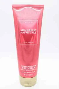 Bath And Body Works STRAWBERRY POUND CAKE crema corpo idratazione definitiva 8 oz - Foto 1 di 5