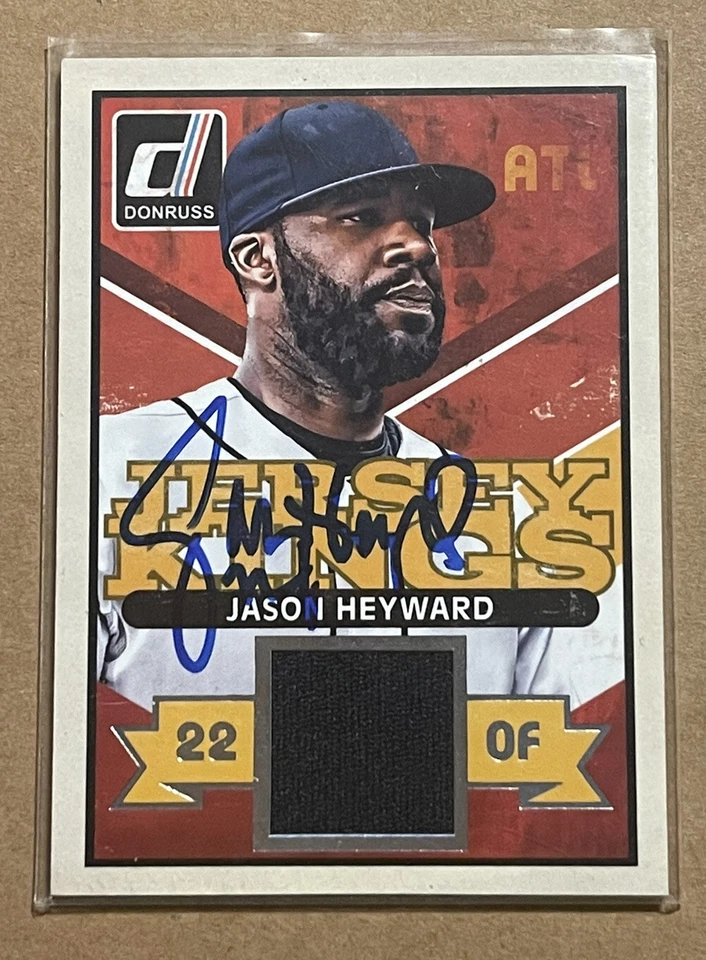 Tarjeta firmada 2014 Donruss Jersey Kings Jason Heyward Atlanta Braves #31 Foto 1 de 2