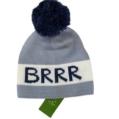 Kate Spade 浅蓝色 Brrr Pom Beanie 均码 — 第 1/3 张图片