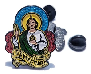 St Jude Pin for Caps Clothing Enamel Badge Pin San Judas Pin Religious Pin #2 - Picture 1 of 5