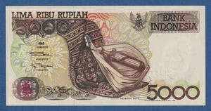 INDONESIA -- 5000 RUPIAH 1992 ( 1993 ) -- UNC -- REPLACEMENT -- PICK 130b . - Picture 1 of 2